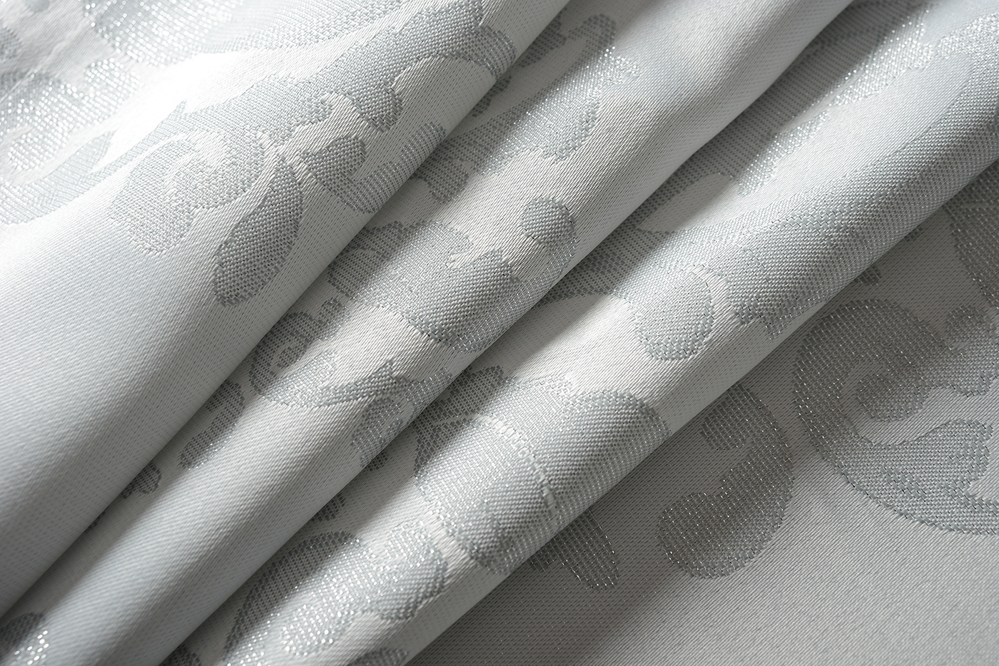 Vorhang Jacquard Gardine Verdeckte Schlaufen Barock Lurex